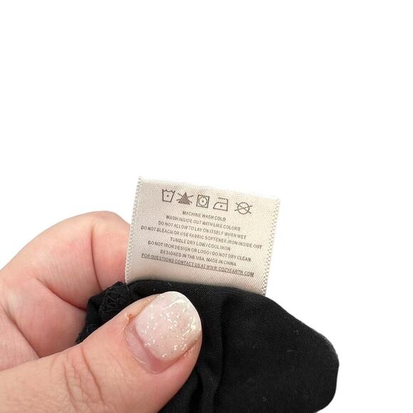 Cozy Earth Stretch-Knit Short Sleeve Pajama Top Black Size Small - Picture 10 of 10